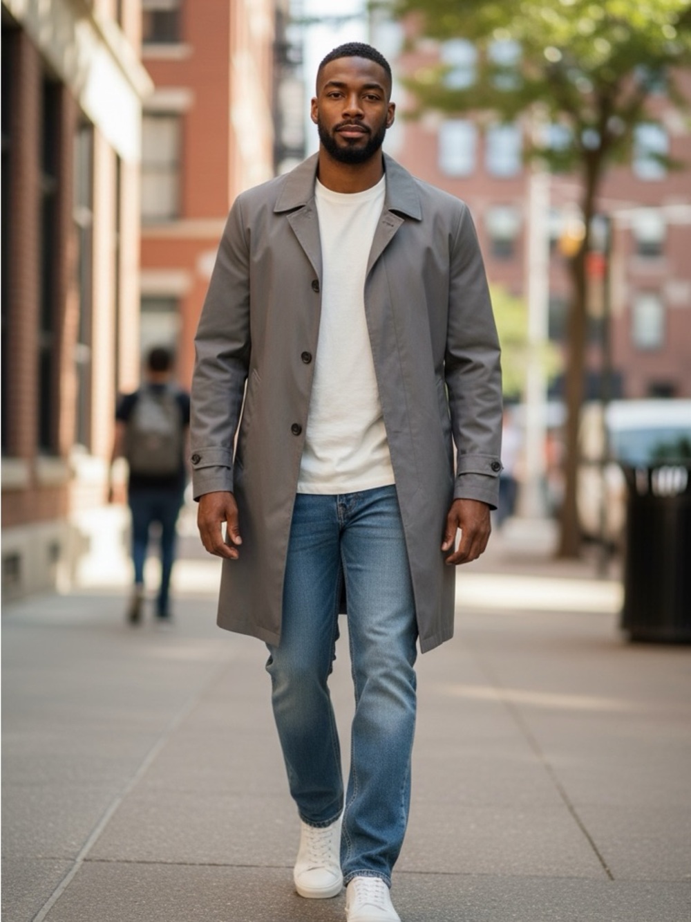London Fog Men's Tan Trench Coat - Picture 2 of 10